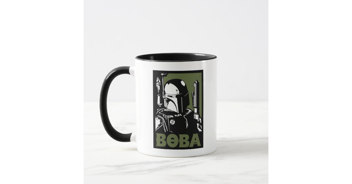 Boba Fett Green Poster Graphic Coffee Mug, Zazzle