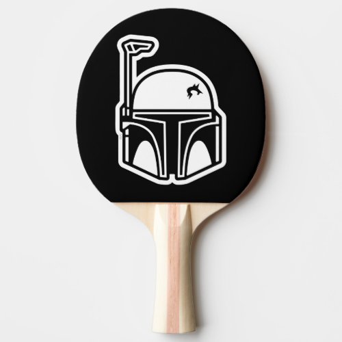 Boba Fett Helmet Icon Ping Pong Paddle