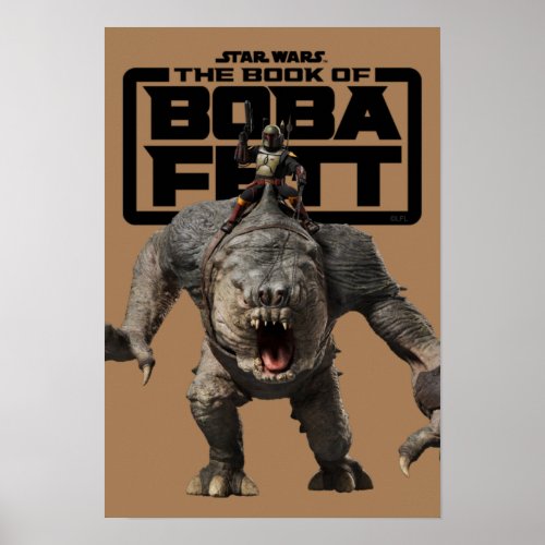 Boba Fett Riding Rancor Poster