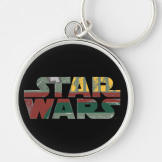 Boba Fett Style Star Wars Logo Keychain