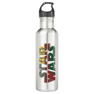 Boba Fett Style Star Wars Logo Stainless Steel Water Bottle