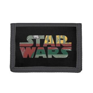 Boba Fett Style Star Wars Logo Trifold Wallet