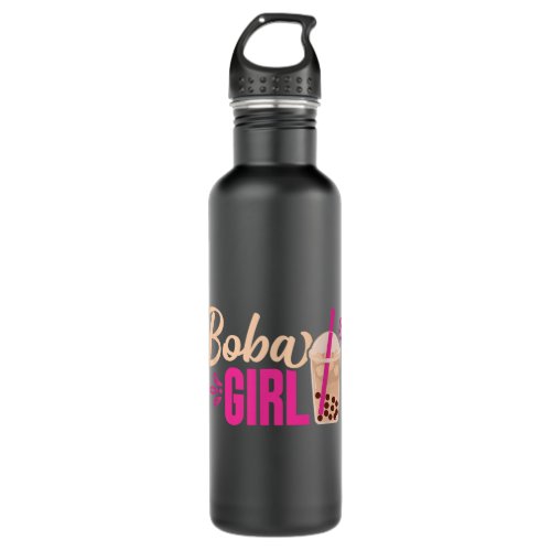 Boba Girl Bubble Milk Tea Drinker Lovers  Stainless Steel Water Bottle