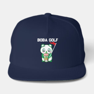 "Boba Golf" Bubble Tea Golf Funny Golfer Snap Back Hat