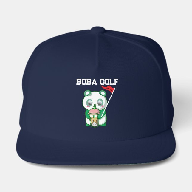 "Boba Golf" | Bubble Tea | Golf Funny | Golfer  Snap Back Hat (Front)