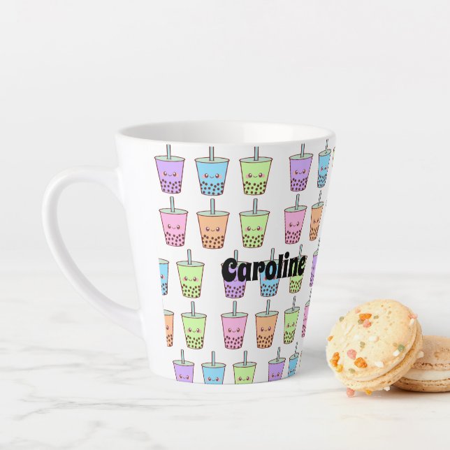  Boba Milk Tea Flavors Latte Mug (In Situ)