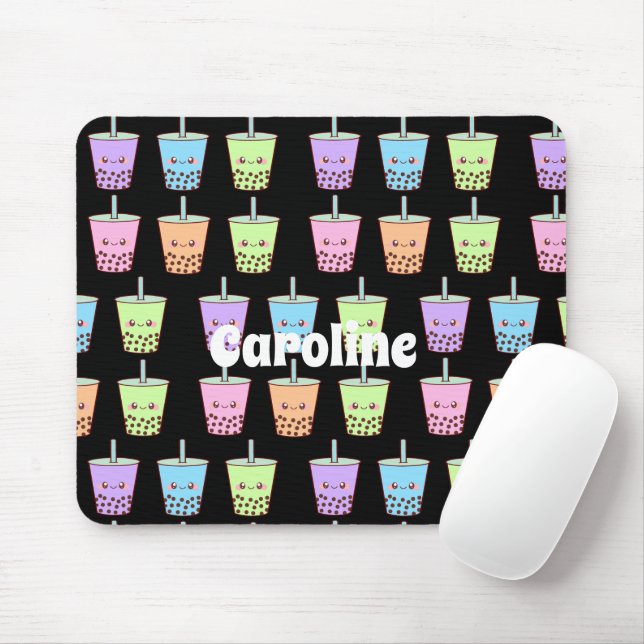 Boba Milk Tea Flavors Mouse Pad (With Mouse)