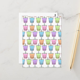 Boba Milk Tea Flavors Postcard