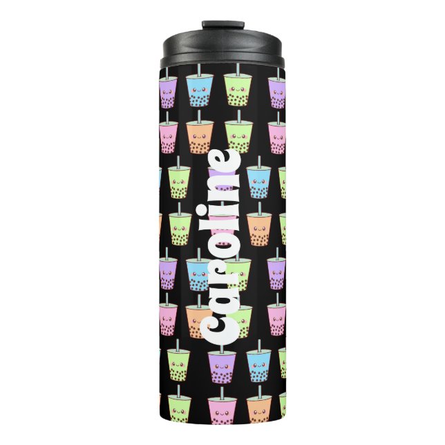 Boba Milk Tea Flavors Thermal Tumbler (Front)