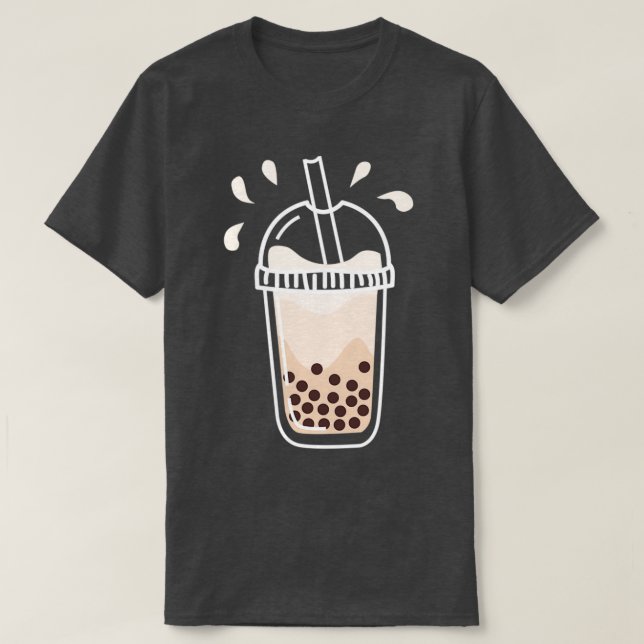 Boba Milk Tea in a cup T-Shirt (Design Front)