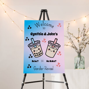 Boba or No Boba Bubble Tea Boba Gender Reveal Foam Board