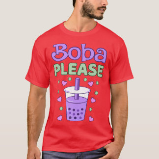 Boba Please Bubble Kawaii Tea Graphic Premium  T-Shirt