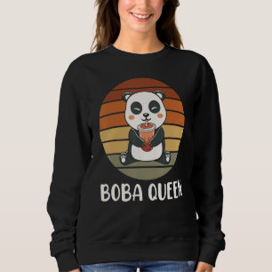 Boba Queen Panda Bubble Tea Boba Tea Sweatshirt