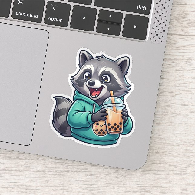 Boba Raccoon Sticker (Detail)