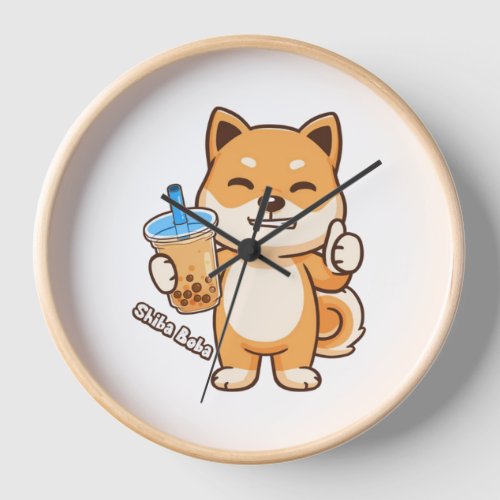 Boba Shiba Boba Shiba Boba Shiba 2 Clock