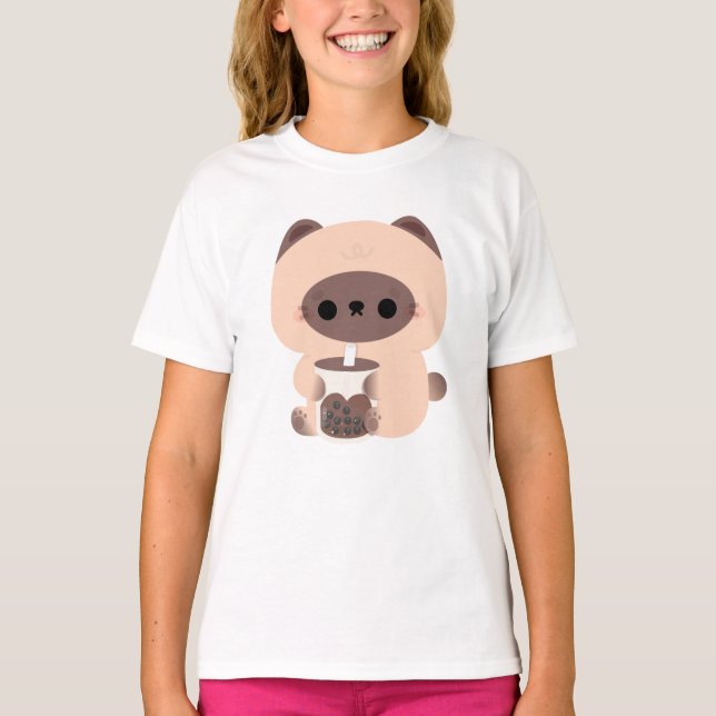 Boba Siamese Cat T-Shirt (Front)