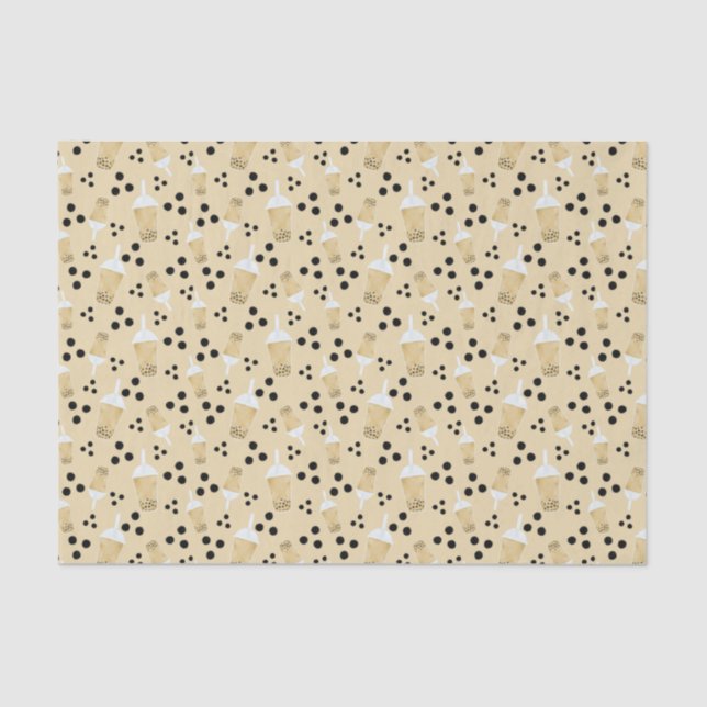 Boba Tea and Dots Tissue Paper (Front)