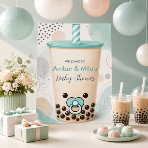 Boba Tea Baby Shower Bubble Tea Theme Welcome Foam Board