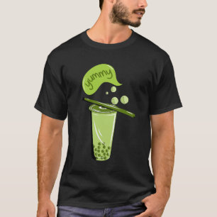 boba tea bubble milk matcha tea green tea lover  T-Shirt