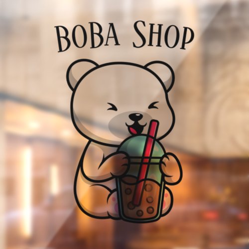 Boba Tea  Bubble milk tea Window Cling