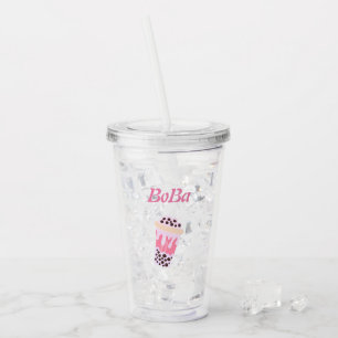 boba tea bubble tea acrylic tumbler