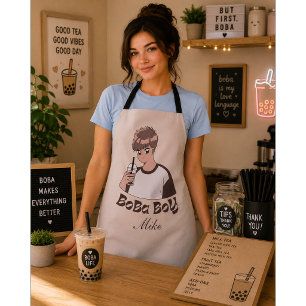 boba tea bubble tea apron
