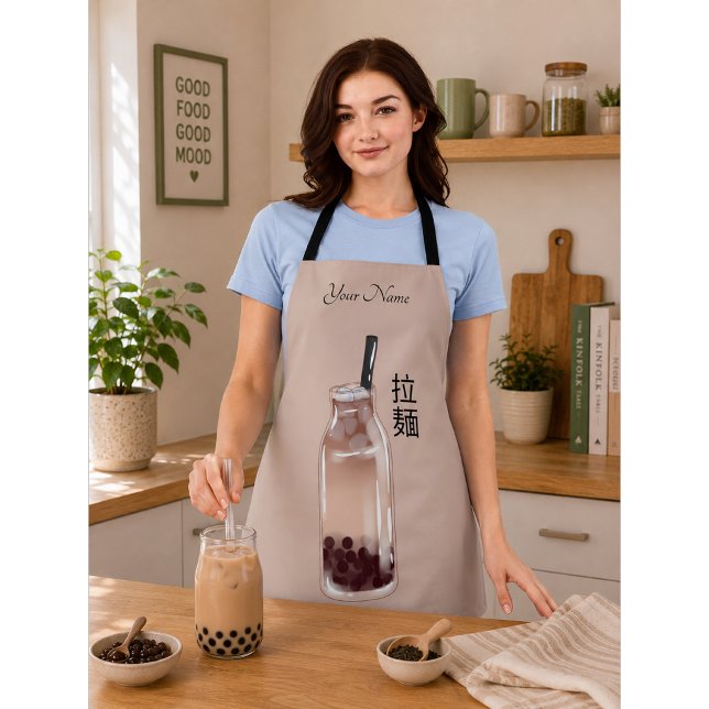 boba tea bubble tea baby  apron (Creator Uploaded)