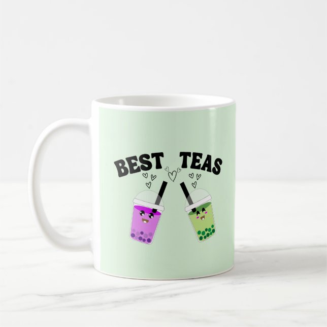 boba tea bubble tea Besties  Coffee Mug (Left)