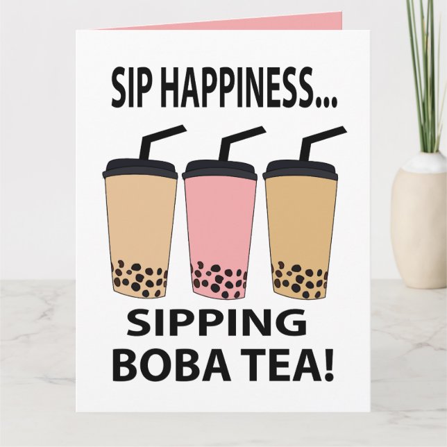 Boba Tea Bubble Tea Boba Tea Card (Front)