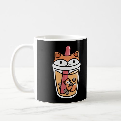 Boba Tea Bubble Tea Cute Kawaii Fox Coffee Mug