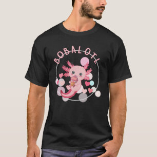 Boba Tea Bubble Tea Milk Tea Anime Axolotl Cute Ka T-Shirt