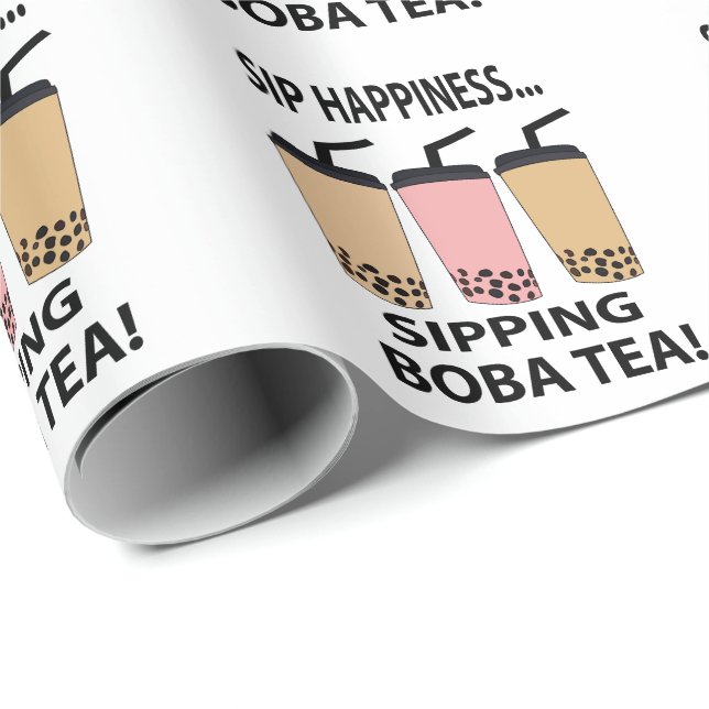 Boba Tea Bubble Tea  Wrapping Paper (Roll Corner)