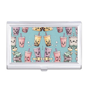 boba tea business card case