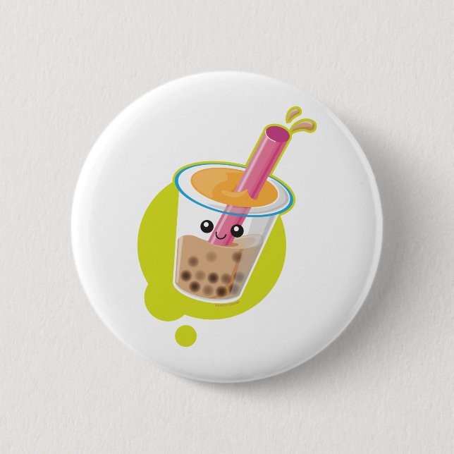Boba Tea Button (Front)