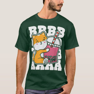 Boba Tea Cat Bubble Tea Kawaii Anime Japanese Milk T-Shirt