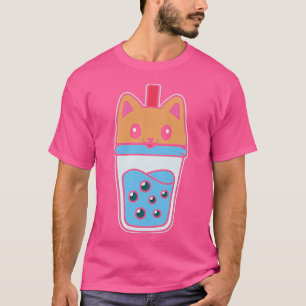 Boba Tea Cat Bubble Tea Kawaii Cute Anime Japanese T-Shirt