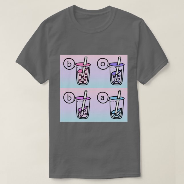 Boba Tea Collage T-Shirt (Design Front)