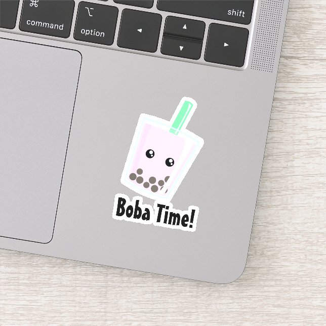 Boba Tea Custom-Cut Vinyl Sticker (Detail)