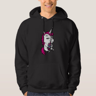 Boba Tea Drinking Unicorn Hoodie