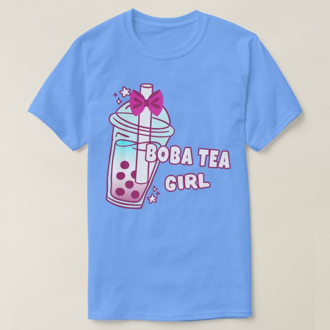 Boba Tea Girl Milk Bubble Balls Drinks T-Shirt (Design Front)