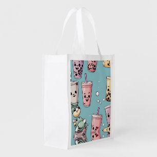 boba tea grocery bag