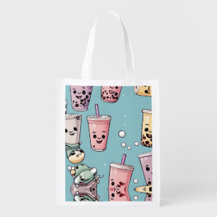boba tea grocery bag