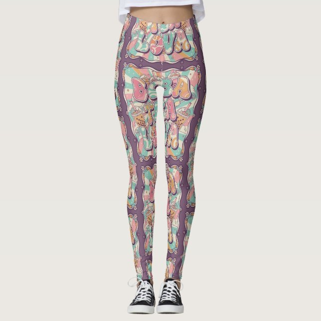Boba Tea Lova Leggings (Front)