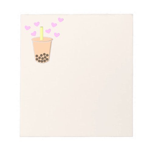 Boba Tea Love Notepad