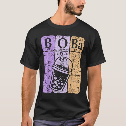 Boba Tea Periodic Table Elements Bubble Tea  Nerd T_Shirt