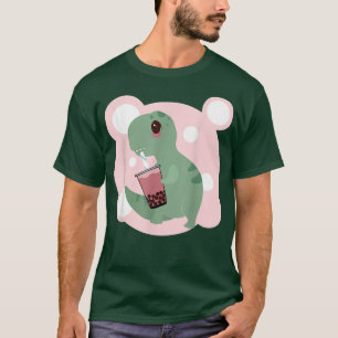Boba Tea-Rex Bubble Tea Anime Kawaii Cute Dino  T-Shirt