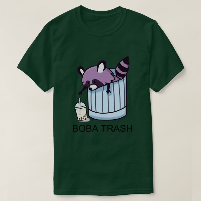 Boba Trash Racoon T-Shirt (Design Front)