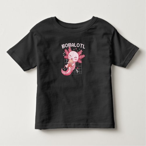 Bobalotl Axolotl Boba Tea Bubble Anime Gift Girls  Toddler T_shirt