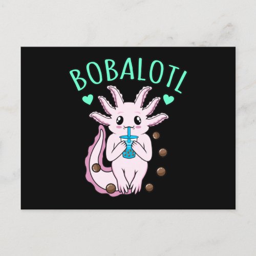 Bobalotl Kawaii Animal Axolotl Lover Pet Owner Gra Invitation Postcard