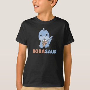 Bobasaur Boba Dinosaur Dino Bubble Tea T-Shirt